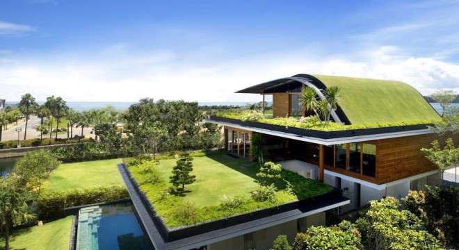 telhado verde teto jardim arquitetura